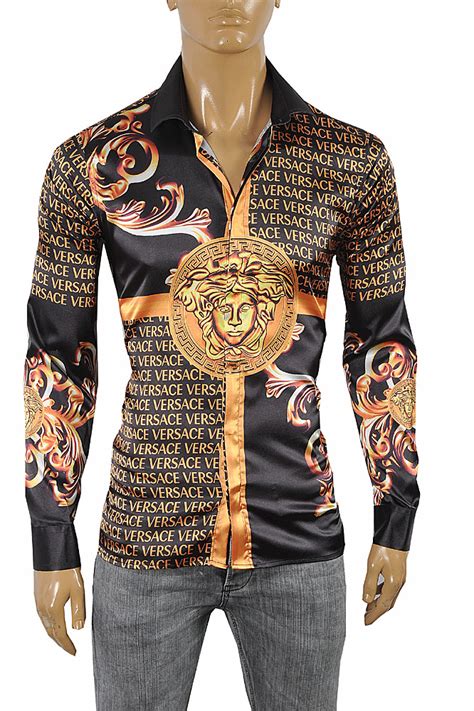 versus versace shirt dress|Versace style shirts for men.